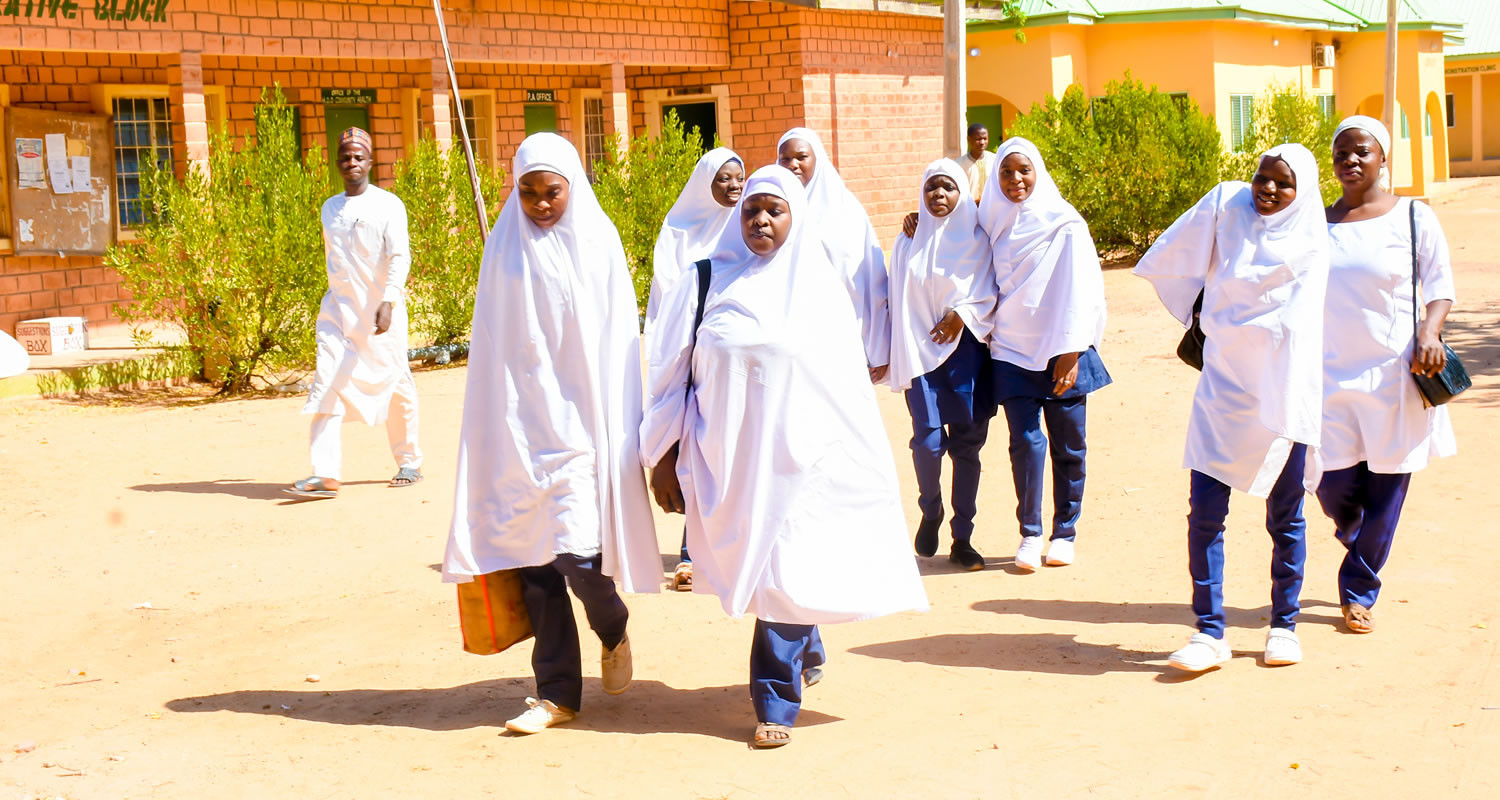 Students on their way to lectures