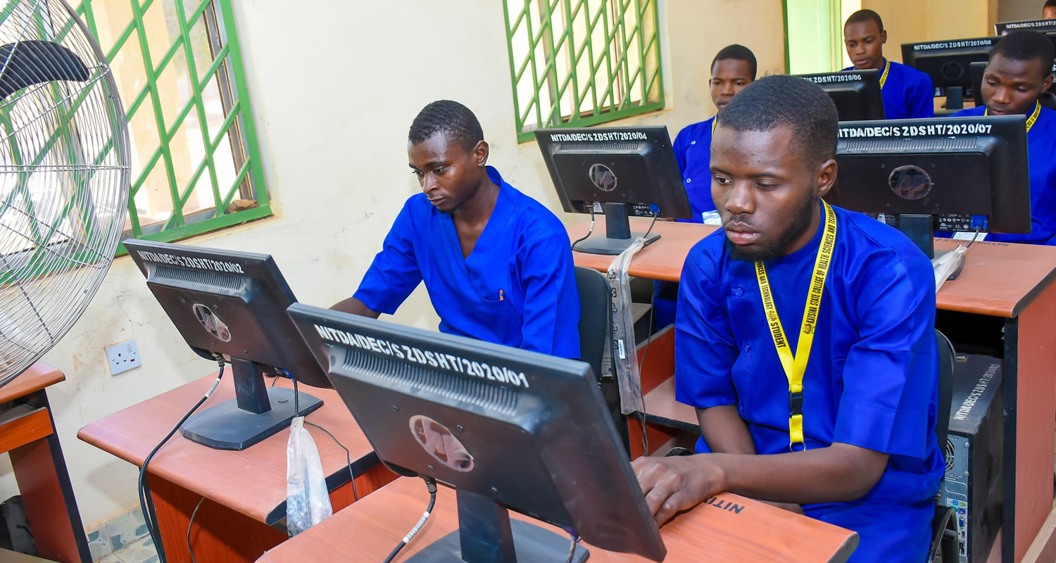 Students during practical session in Computer Laboratory